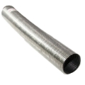 18" Galvanized Flexible Exhaust Tubing 2.5" Diameter Flex Pipe +2x Band Clamps