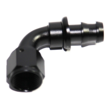 1x AN4 AN-4 180 Degree Female to Female Swivel Fuel Oil Gas Line Fitting Black