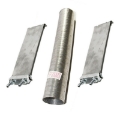 3" 18" Length Galvanized Flexible Exhaust Tubing Flex Pipe +2Pcs Band Clamps