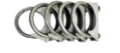 Picture of 5 PACK 1 7/8" Exhaust Muffler Clamp U-Bolt Saddle Style For 1.875" Pipe