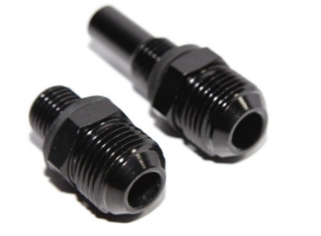 Picture of AN8 X1/4NPS Oil Cooler Adapter For 97-07 4L80E GM Transmission Fittings Black