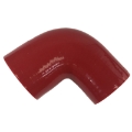 Brand NEW 2.5" to 3" Red 90 Degree Silicone hose Coupler 4 layer polyester