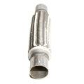 Piping Connector 2" ID w/10" Double Braided SS Flex Pipe 14" Overall Length